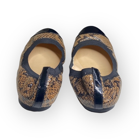 Cole Haan ⌘ Deltona Cap Toe Gore Leather Ballet Flats ⌘ Brown Snakeskin ⌘ 7.5M - Picture 5 of 16